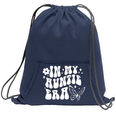 In My Auntie Era Fun Aunt Butterfly Sweatshirt Cinch Pack Bag