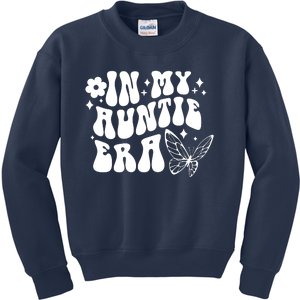 In My Auntie Era Fun Aunt Butterfly Kids Sweatshirt