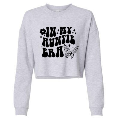 In My Auntie Era Fun Aunt Butterfly Cropped Pullover Crew