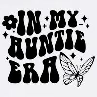 In My Auntie Era Fun Aunt Butterfly Garment-Dyed Sweatshirt