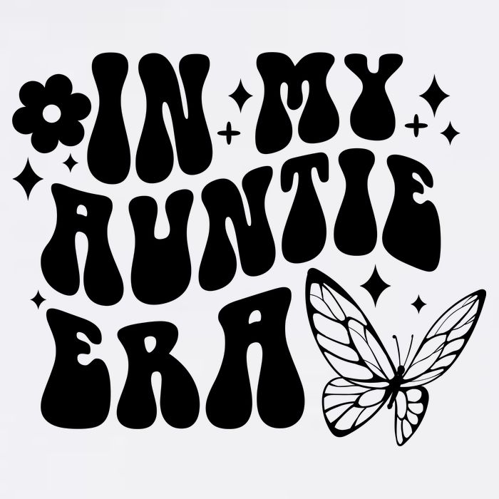 In My Auntie Era Fun Aunt Butterfly Garment-Dyed Sweatshirt