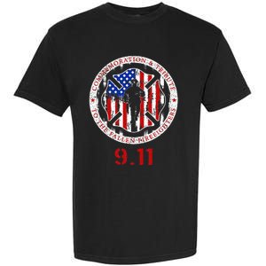 In Memory And Honor Of Firefighters Remembering 911 Garment-Dyed Heavyweight T-Shirt