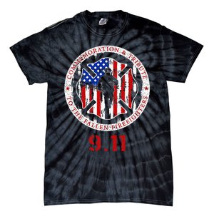 In Memory And Honor Of Firefighters Remembering 911 Tie-Dye T-Shirt