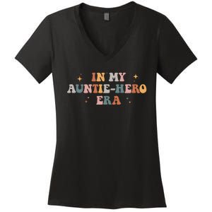 In My Auntie Hero Aunt Era Anti Hero Women's V-Neck T-Shirt