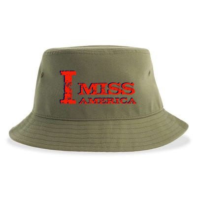 I Miss America Patriotic Gift Sustainable Bucket Hat