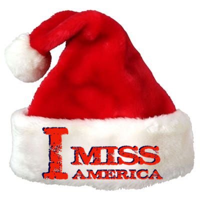 I Miss America Patriotic Gift Premium Christmas Santa Hat