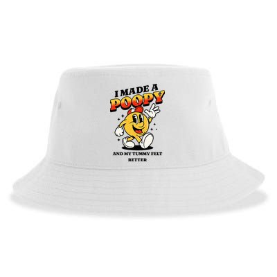 I Made A Poopy And My Tummy Felt Better Adult Humor Meme Sustainable Bucket Hat