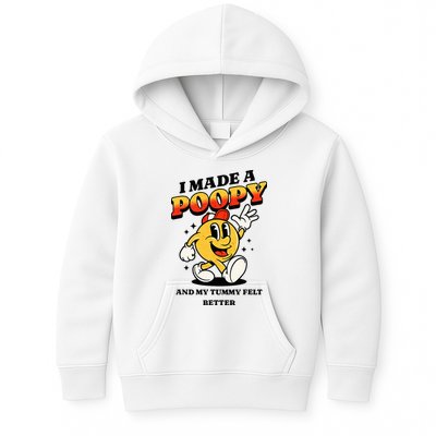 I Made A Poopy And My Tummy Felt Better Adult Humor Meme Kids Hoodie