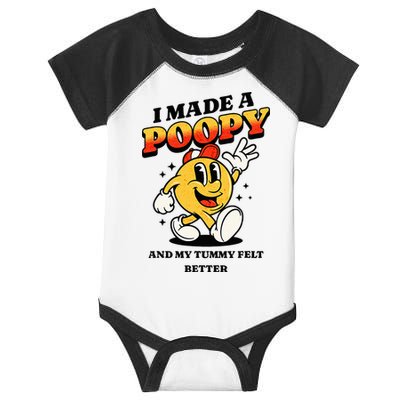 I Made A Poopy And My Tummy Felt Better Adult Humor Meme Infant Baby Jersey Bodysuit