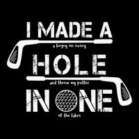 I Make A Hole In One Funny Golf Lover Golfer Golfing Life 16 in Basic Backpack