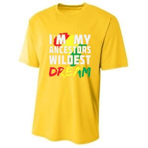 I'm My Ancestors Wildest Dream African Black History 365 Gift Youth Performance Sprint T-Shirt