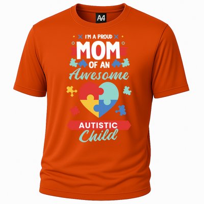 I M A Proud Mom Of An Awesome Autism Awareness Great Gift Cooling Performance Crew T-Shirt