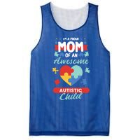 I M A Proud Mom Of An Awesome Autism Awareness Great Gift Mesh Reversible Basketball Jersey Tank