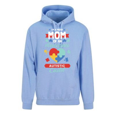 I M A Proud Mom Of An Awesome Autism Awareness Great Gift Unisex Surf Hoodie