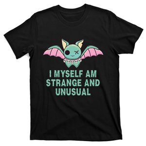 I Myself Am Strange And Unusual Halloween Bat T-Shirt