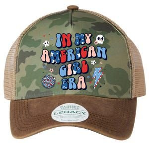 In My American Girl Era Retro 4th Of July Fourth Groovy Legacy Tie Dye Trucker Hat