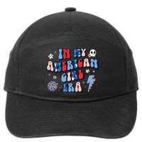 In My American Girl Era Retro 4th Of July Fourth Groovy 7-Panel Snapback Hat