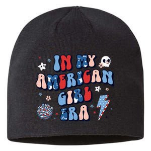 In My American Girl Era Retro 4th Of July Fourth Groovy Sustainable Beanie