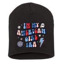 In My American Girl Era Retro 4th Of July Fourth Groovy Short Acrylic Beanie