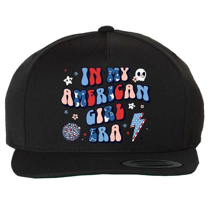 In My American Girl Era Retro 4th Of July Fourth Groovy Wool Snapback Cap