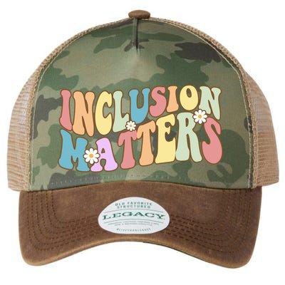 Inclusion Matters Autism Awareness Retro Floral Legacy Tie Dye Trucker Hat