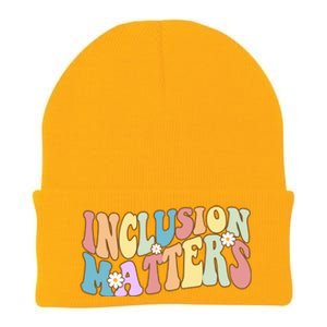 Inclusion Matters Autism Awareness Retro Floral Knit Cap Winter Beanie