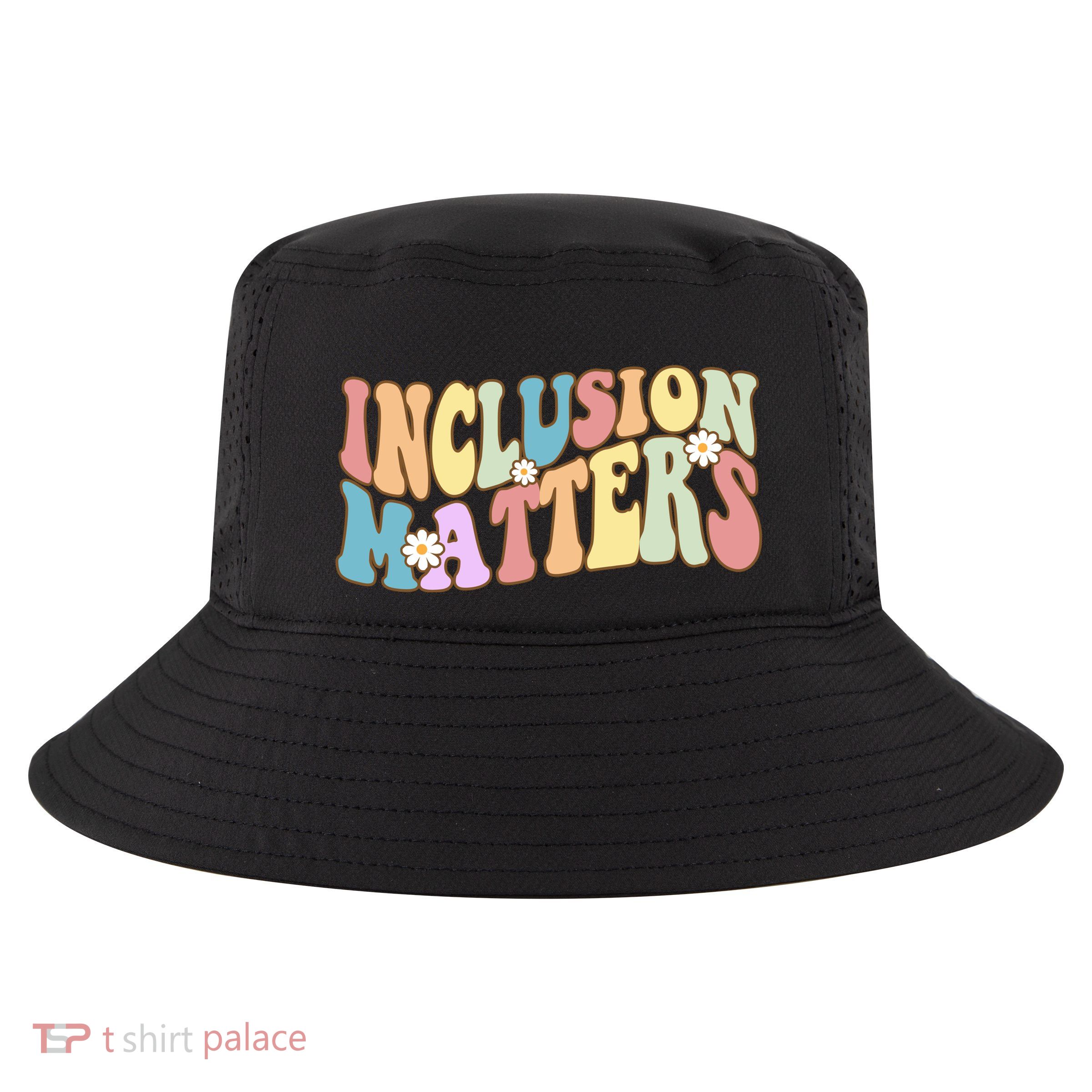 Inclusion Matters Autism Awareness Retro Floral Cool Comfort Performance Bucket Hat