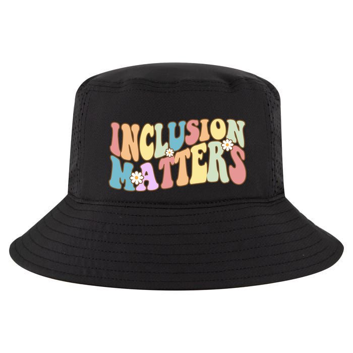 Inclusion Matters Autism Awareness Retro Floral Cool Comfort Performance Bucket Hat
