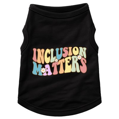 Inclusion Matters Autism Awareness Retro Floral Doggie Tank