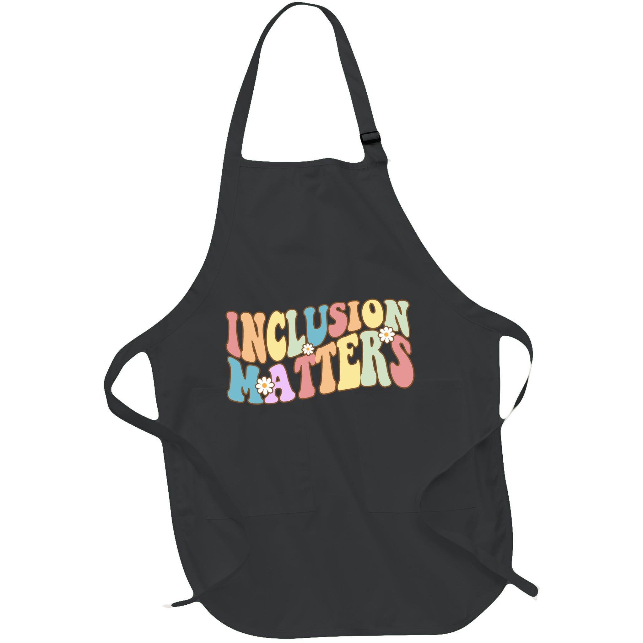 Inclusion Matters Autism Awareness Retro Floral Apron