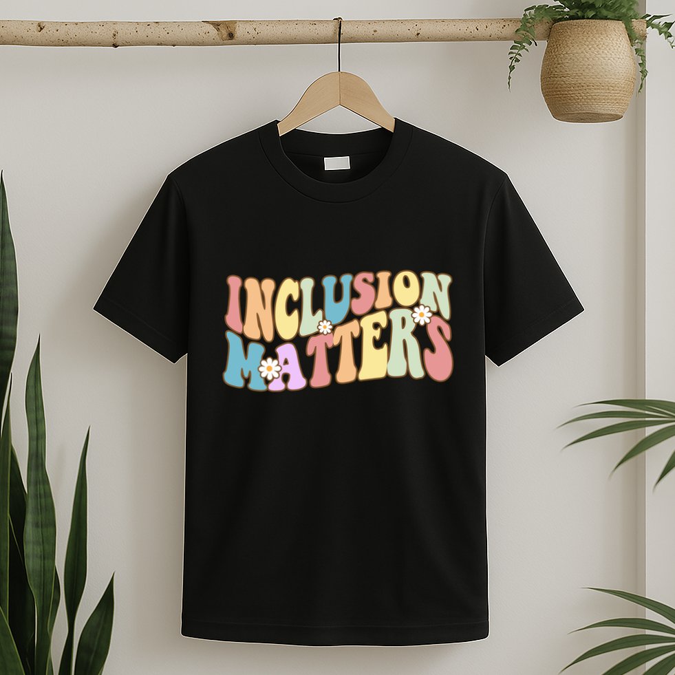 Inclusion Matters Autism Awareness Retro Floral T-Shirt