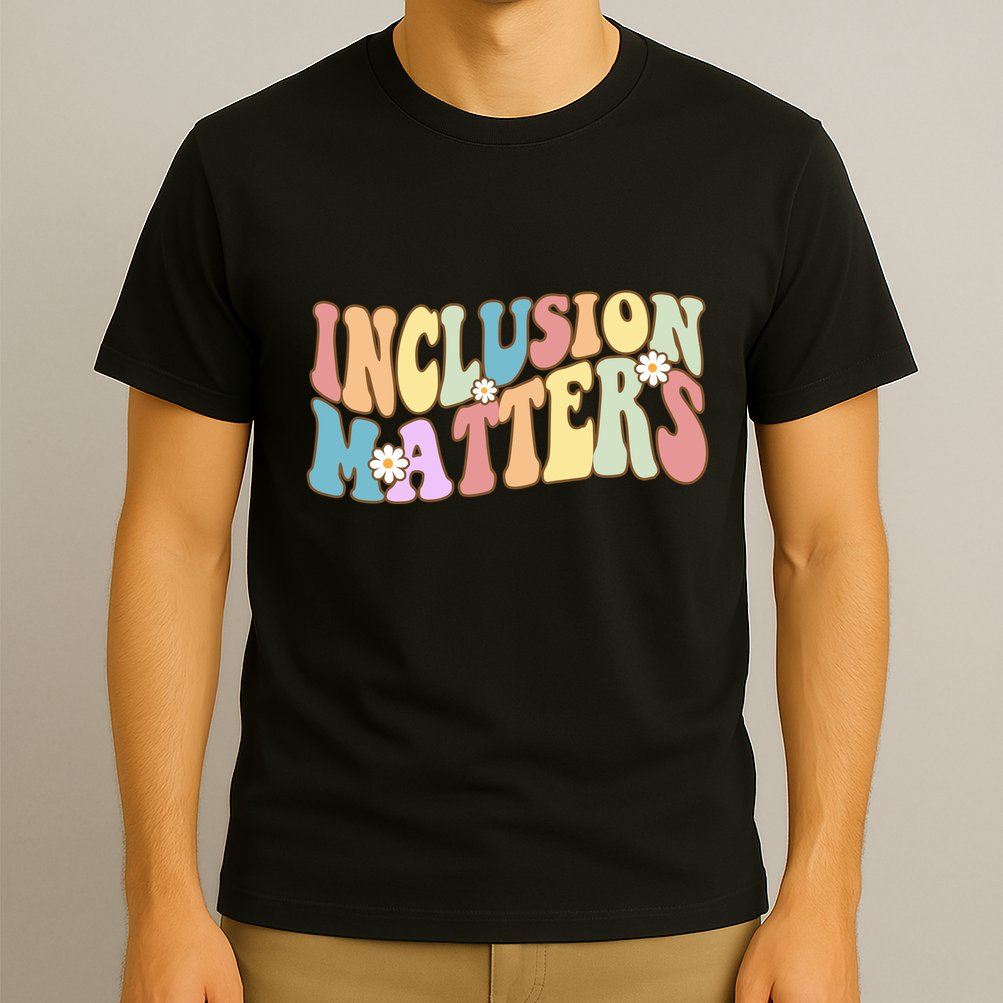 Inclusion Matters Autism Awareness Retro Floral T-Shirt