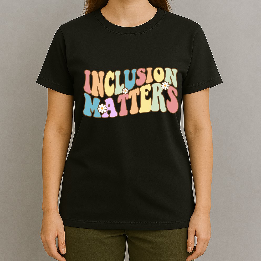 Inclusion Matters Autism Awareness Retro Floral T-Shirt