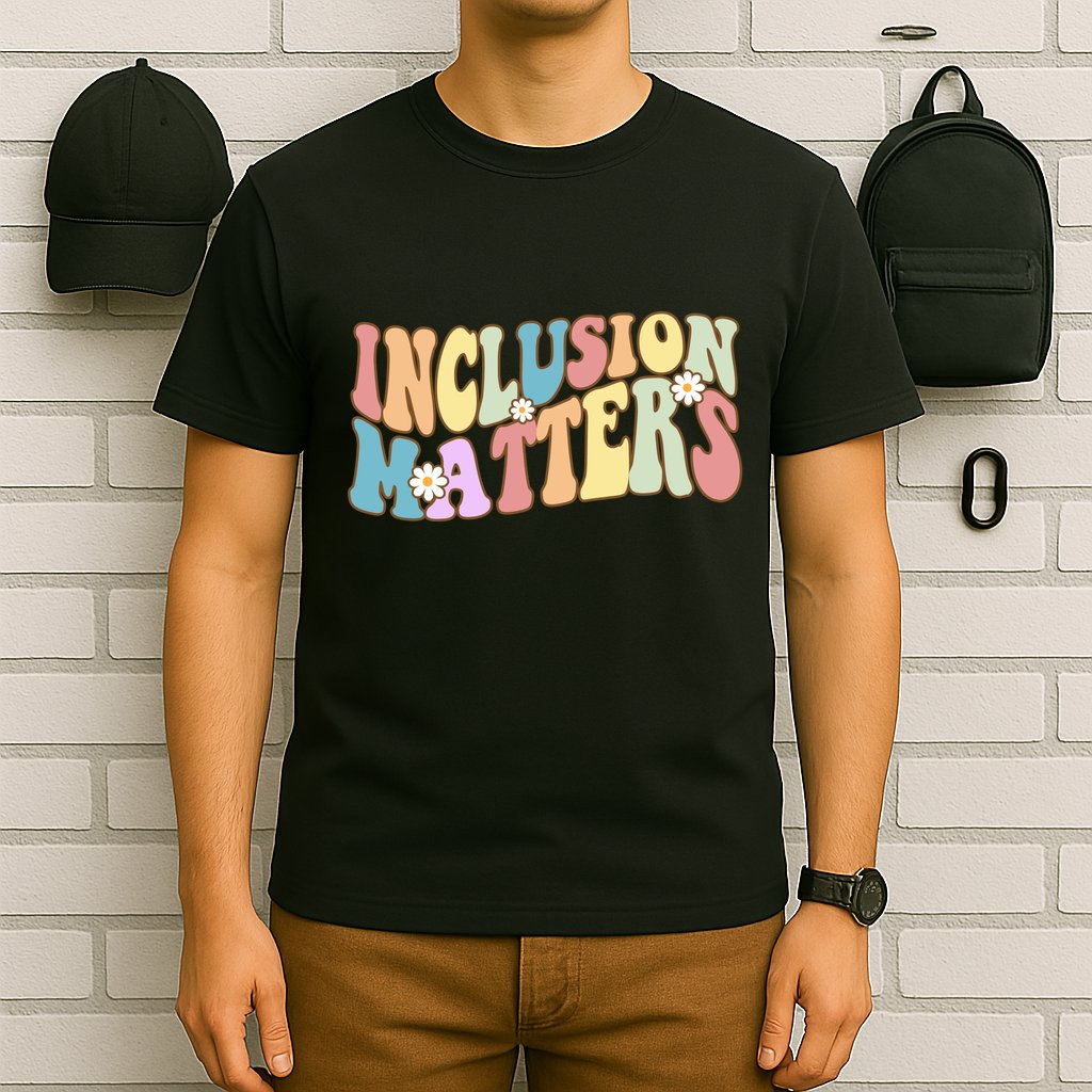 Inclusion Matters Autism Awareness Retro Floral T-Shirt