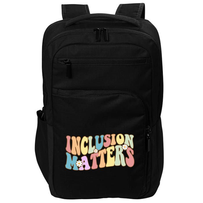 Inclusion Matters Autism Awareness Retro Floral Impact Tech Backpack