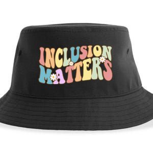 Inclusion Matters Autism Awareness Retro Floral Sustainable Bucket Hat