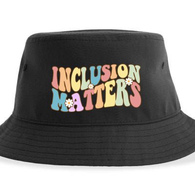 Inclusion Matters Autism Awareness Retro Floral Sustainable Bucket Hat