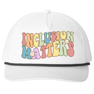 Inclusion Matters Autism Awareness Retro Floral Snapback Five-Panel Rope Hat