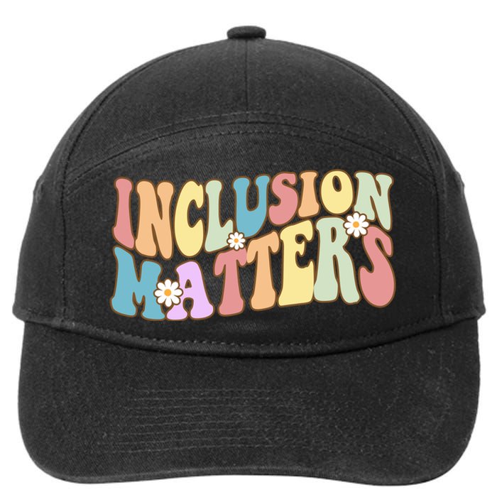 Inclusion Matters Autism Awareness Retro Floral 7-Panel Snapback Hat