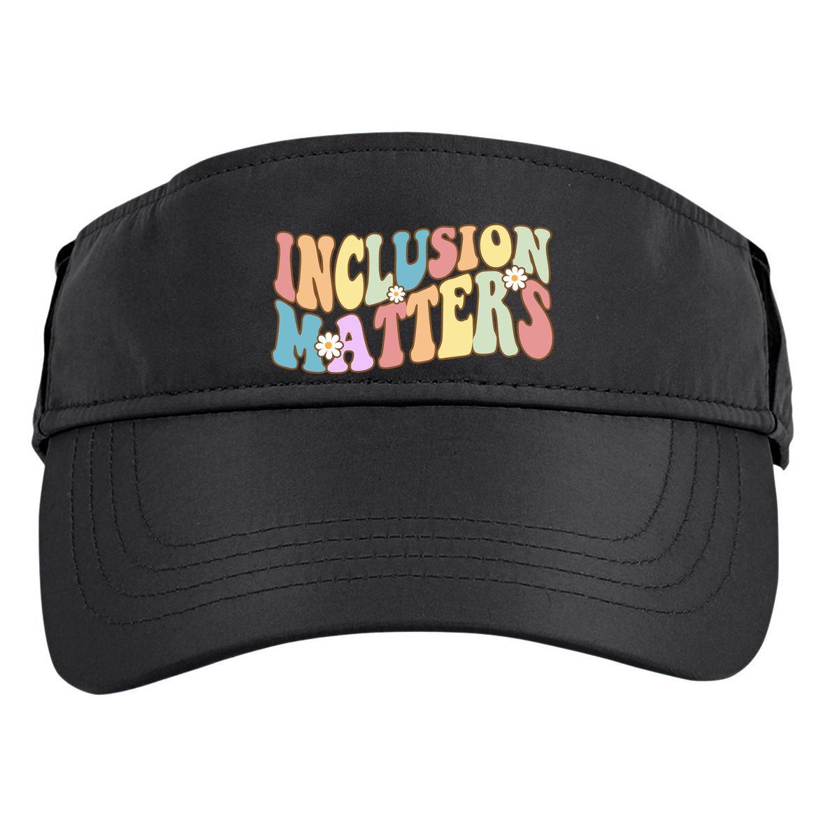 Inclusion Matters Autism Awareness Retro Floral Adult Drive Performance Visor