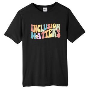 Inclusion Matters Autism Awareness Retro Floral Tall Fusion ChromaSoft Performance T-Shirt