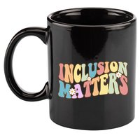 Inclusion Matters Autism Awareness Retro Floral 11oz C Handle Ceramic Mug