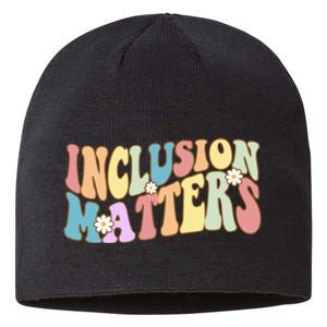 Inclusion Matters Autism Awareness Retro Floral Sustainable Beanie