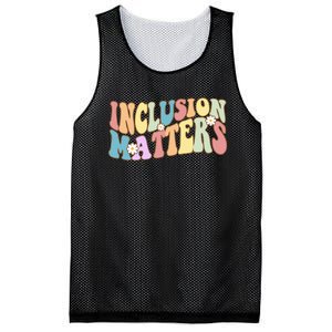 Inclusion Matters Autism Awareness Retro Floral Mesh Reversible Basketball Jersey Tank