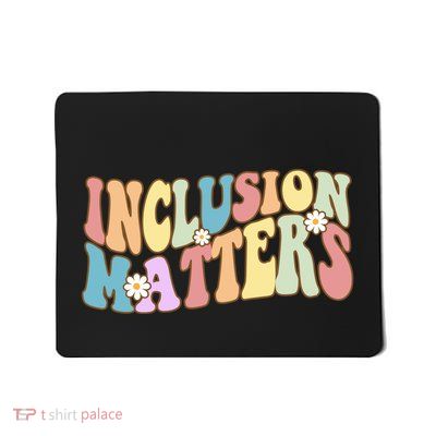 Inclusion Matters Autism Awareness Retro Floral Mousepad
