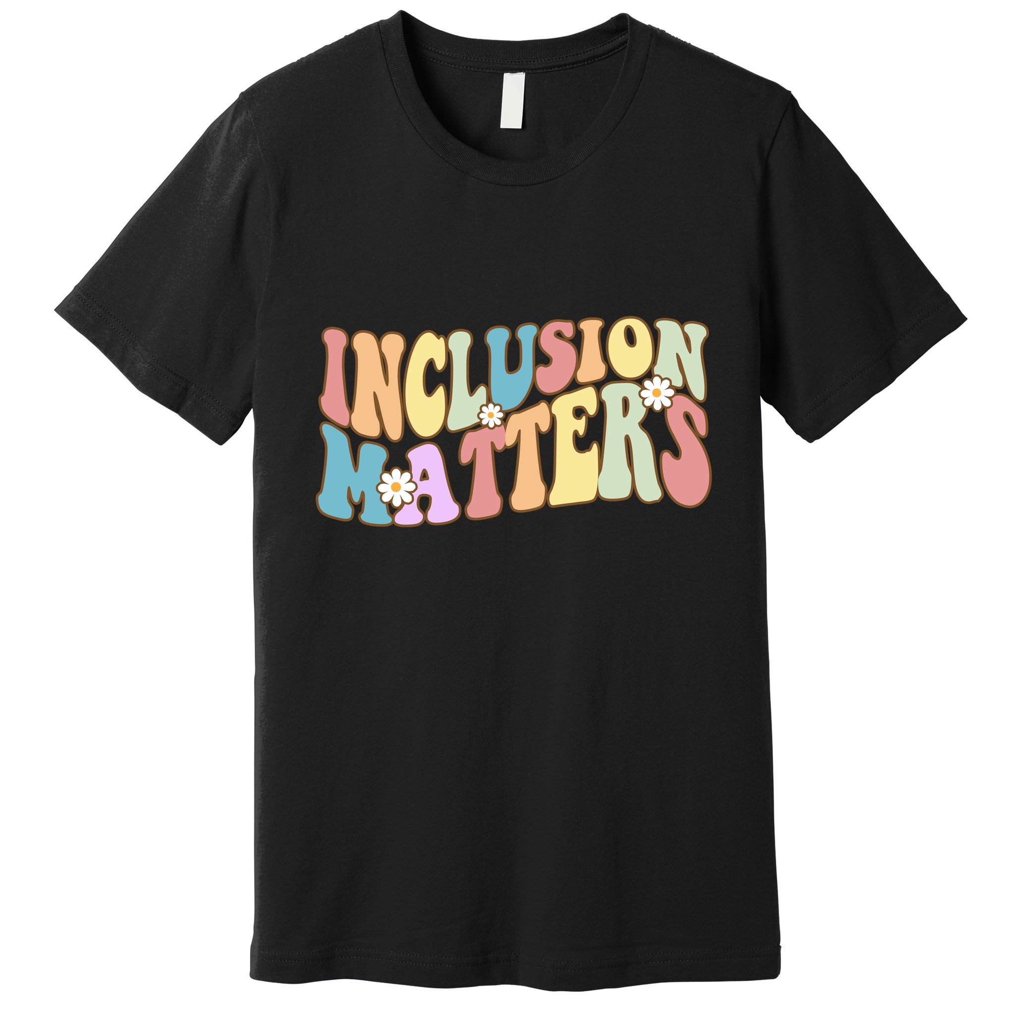 Inclusion Matters Autism Awareness Retro Floral Premium T-Shirt