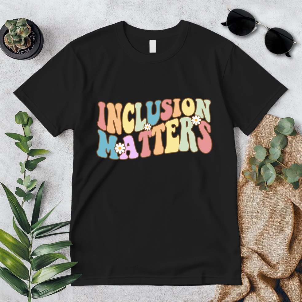 Inclusion Matters Autism Awareness Retro Floral Premium T-Shirt