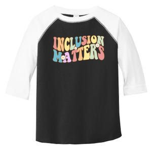 Inclusion Matters Autism Awareness Retro Floral Toddler Fine Jersey T-Shirt