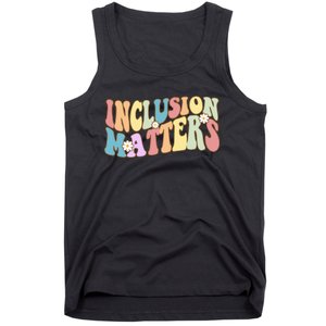 Inclusion Matters Autism Awareness Retro Floral Tank Top