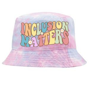 Inclusion Matters Autism Awareness Retro Floral Tie-Dyed Bucket Hat